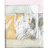Bryan Organ Figure study faintly signed, indistinctly dated, and inscribed mixed media,