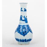 Chinese porcelain blue and white vase, Ming style, of pear shaped form,