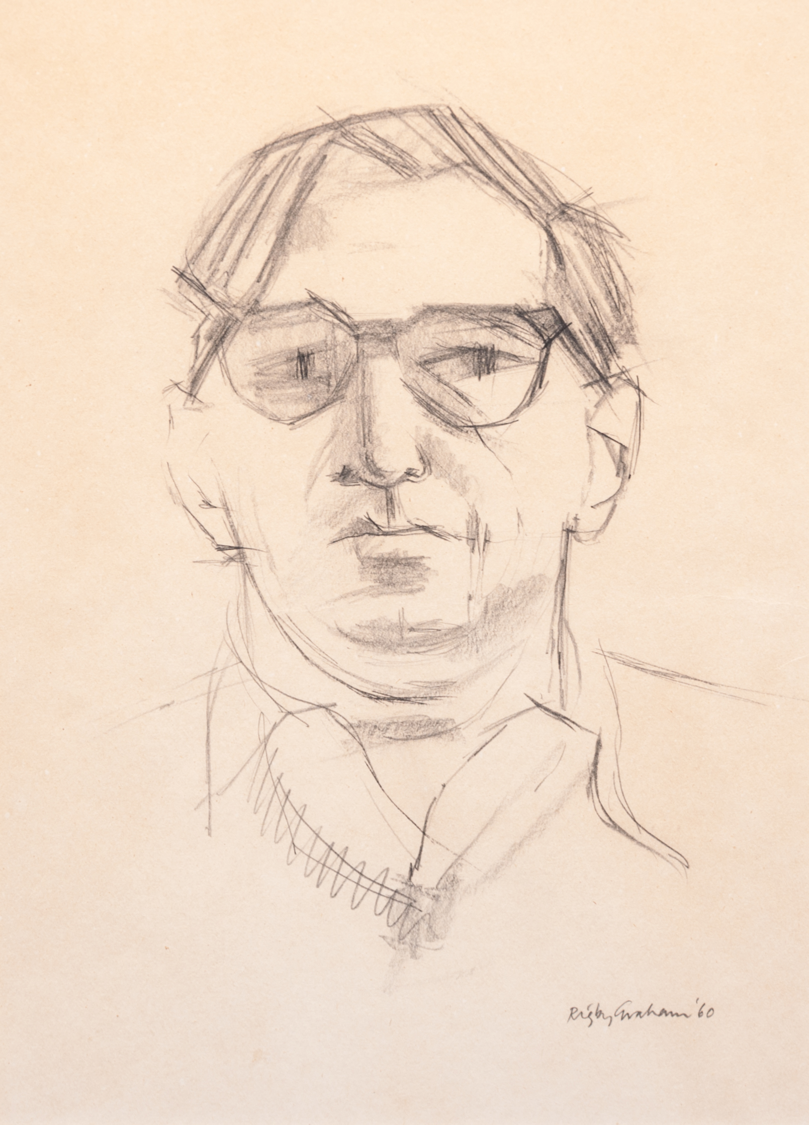 Rigby Graham Toni Savage, a rare portrait signed and dated 1960, pencil 27cm x 19.5cm.