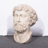 After the Antique (18th or 19th Century) Antonius Pius a marble head, old and recent damage, 48cm.