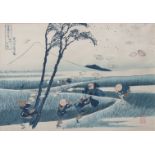 Hokusai Views of Mount Fuji: Sunshu Ejiri; Bishu Fujamigahara;