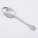 William and Mary silver rat-tail spoon, John Jackson, London 1693, dog nose handle,