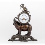 Louis XV style bronze mantel clock, late 19th Century,