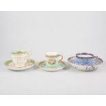 Collection of English teacups and saucers, 19th Century, (2 boxes).