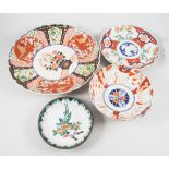 An Imari dished circular charger, diameter 31cm, an Imari dish,