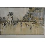 Cecil Aldin, 'The Harefield Harriers', signed,