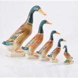 Beswick, family of standing ducks (5).