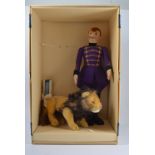 Steiff replica 1995, Dometar Mit Loirie, Lion with tamer, boxed.