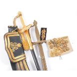 Elizabeth II Court sword, 80cm blade by Wilkinson, gilt guard,