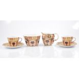 Royal Crown Derby Imari Teaware pattern number 1128, comprising eighteen 18cm side plates,