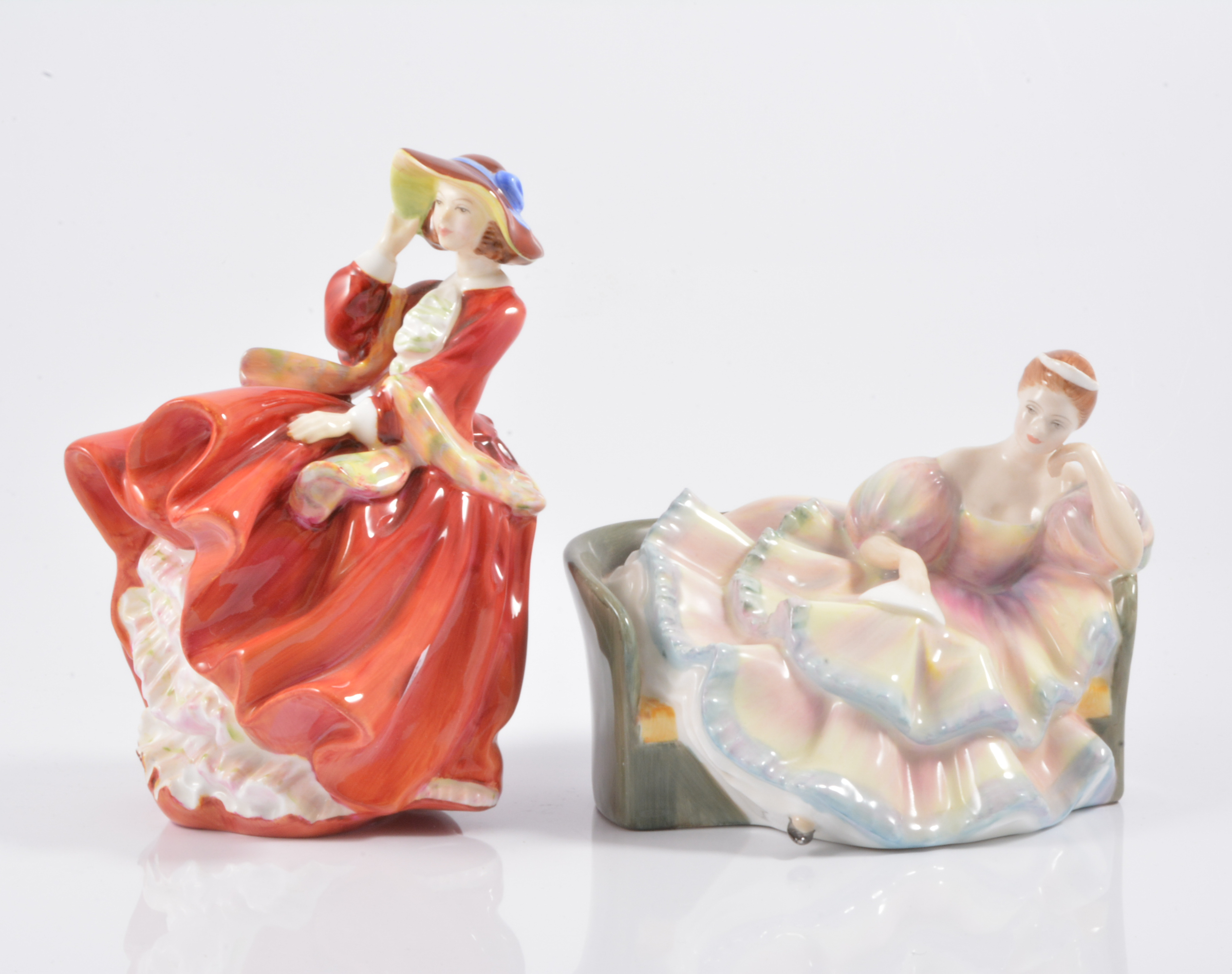 Quantity of glass and ceramics, including Doulton figure, Pauline, HN2441; Top O' the Hill' HN1834.