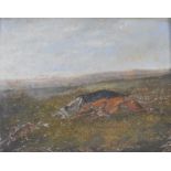 English School, 19th Century, 'Hare Coursing', 18cm x 24cm.