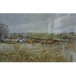 After Frank Algernon Stewart, 'Fernie Hunt', blind colour print, from an exclusive edition of 100,