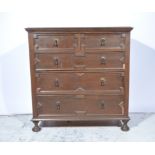 Victorian oak chest of drawers, in the Jacobean style,