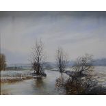 Peter Snell, winter landscape, oil on canvas, signed, dated 1982, 39cm x 49cm.