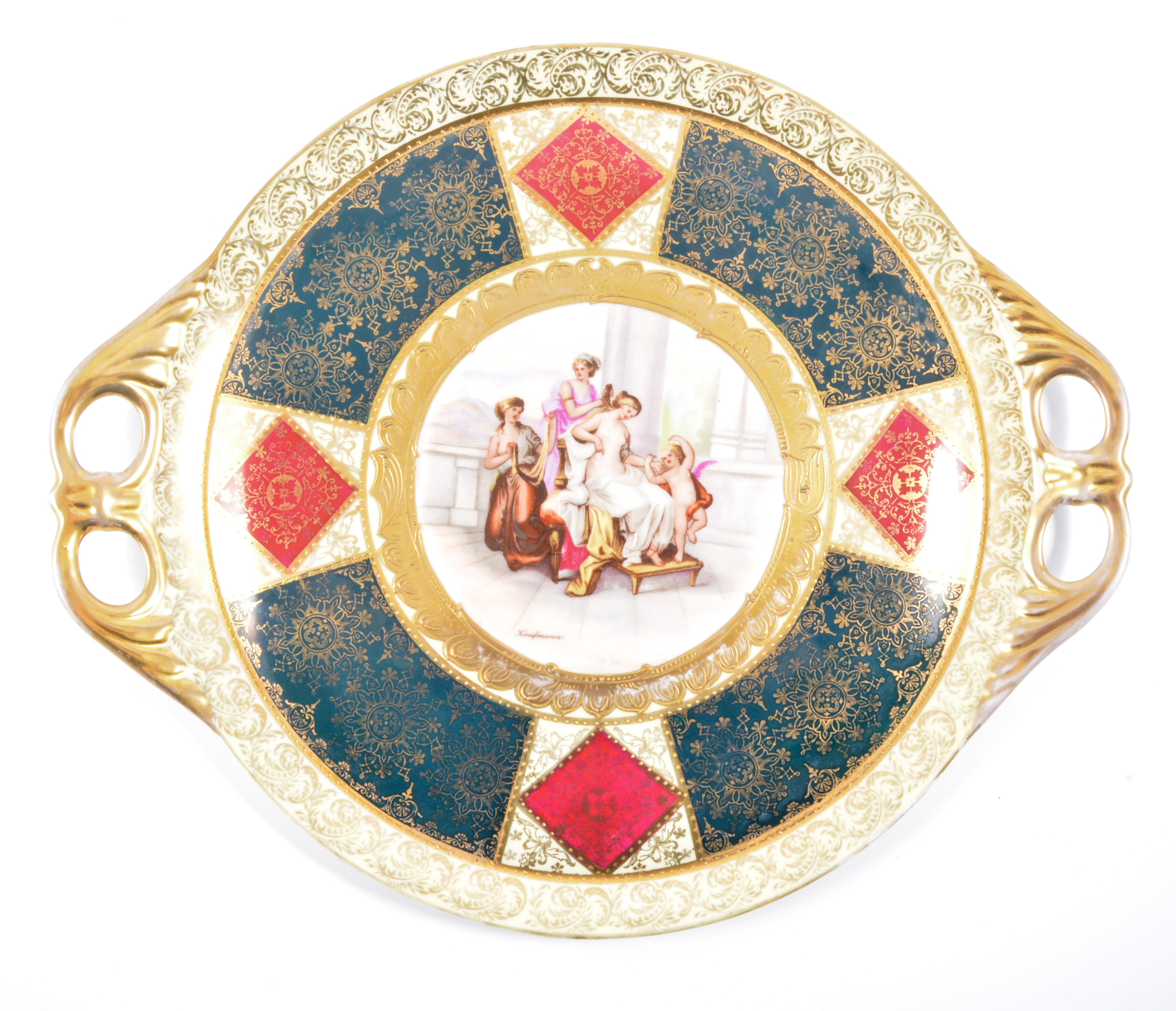 A Vienna porcelain cabinet tray,