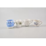 Collection of bone china decorative ornaments including cabinet cups and saucers, plates.