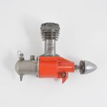 OWAT 5 MK1 fixed compression diesel, red crankcase, no needle.