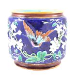 A George Jones majolica Hummingbird jardiniere,