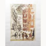 After Feliks Topolski, from the Legal London series, sepia print, signed and numbered in pencil,