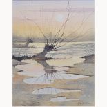 H Royston Hudson, Winter Willows, watercolour, signed, 43cm x 31cm.