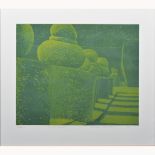 After Norman Stevens, 'A Priory Garden', signed, titled and dated '78, etching with aquatint,