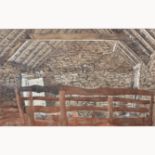 Geoffrey Beasley, John O'Neill's Old Cattlle Shed, Kealkil, Eire, signed, titled and dated 1974,