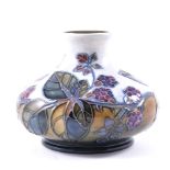 Sally Tuffin for Moorcroft Pottery, 'Bramble', a vase, 1994, squat form, stamped factory marks,