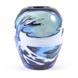 Emma Bossons for Moorcroft Pottery, Knypersley, a landscape vase, 2004, stamped factory marks, 9.