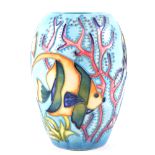 Jeanne McDougall for Moorcroft Pottery, Coral Reef, an ovoid vase, 1997, stamped factory marks,