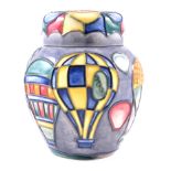 Jeanne McDougall for Moorcroft Pottery, Balloons, a small Ginger Jar and Cover, 2000,