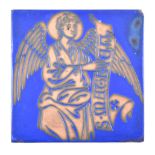 A Minton & Co encaustic tile, depicting St Matthew,