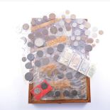 Small collection of coins- in a box.
