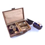 A collection of Victorian and Edwardian jewellery in jewel box,