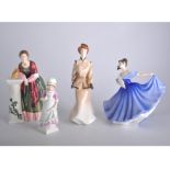 Seven Royal Doulton figurines, three boxed - "Sandra",