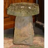 Stone bird bath, height 57cm.