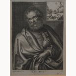 St Mathew, St Petrus, two engravings together with a quantity of other prints and pictures.