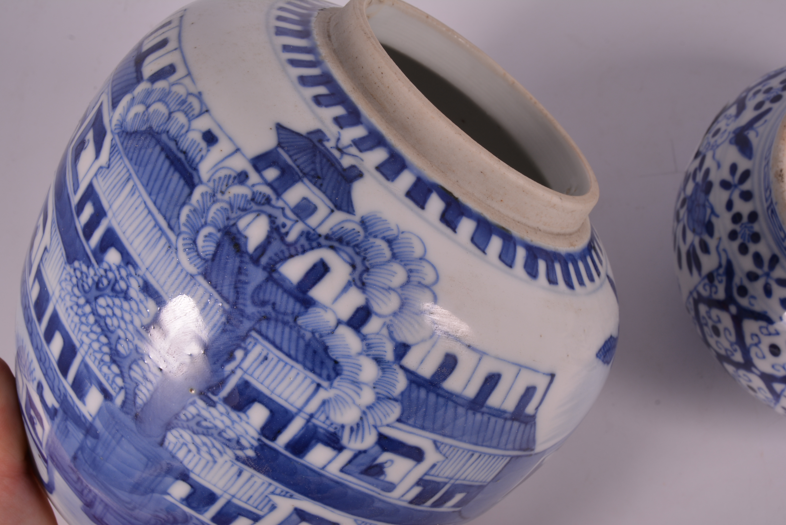 Chinese blue and white ginger jar, bearing Kangxi four-character mark, - Bild 2 aus 6