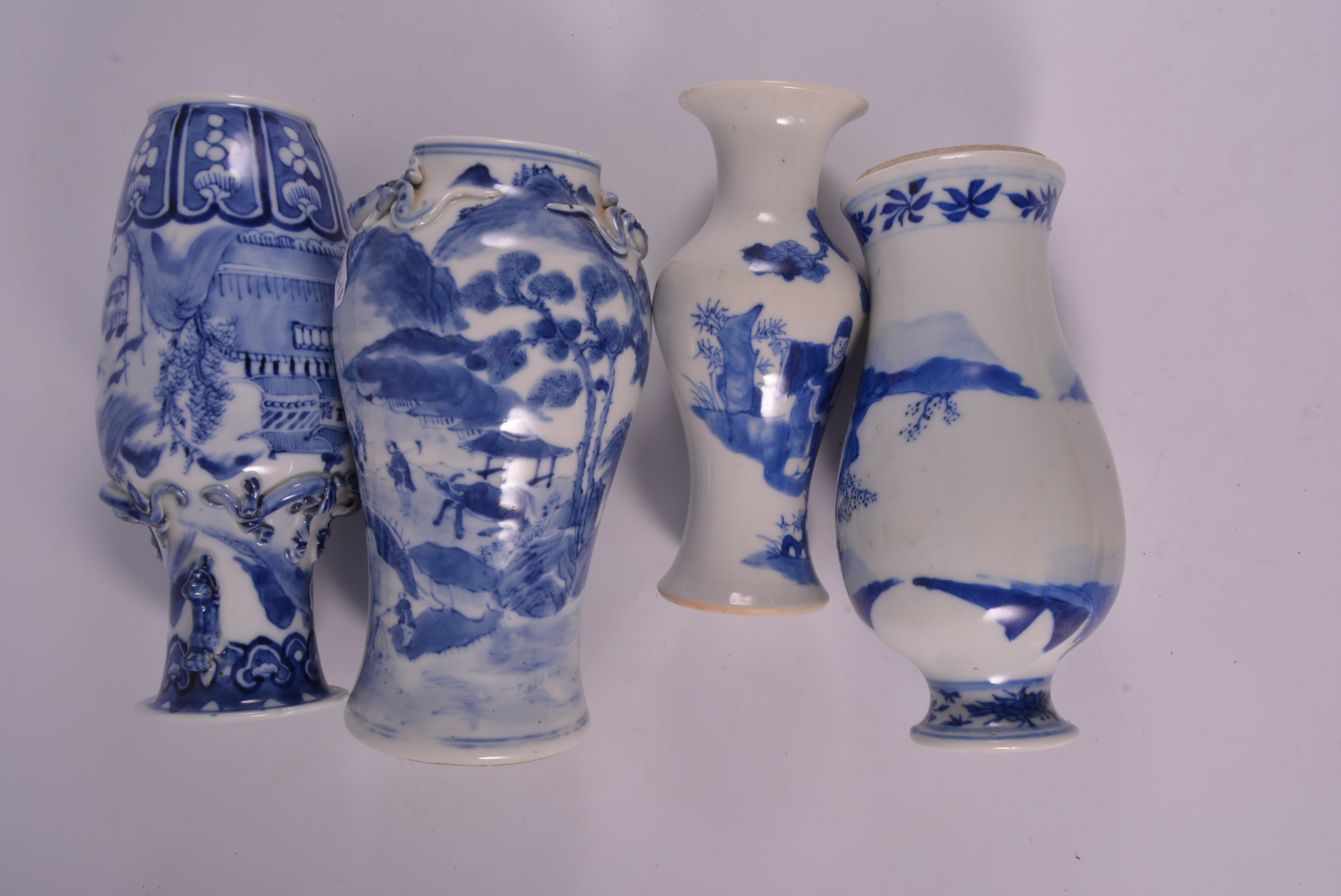 Chinese blue and white baluster shape vases, bearing Kangxi four-character mark, - Image 2 of 5