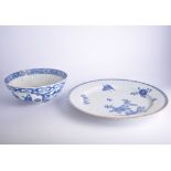 Chinese export porcelain blue and white charger, probably Jiaqing,