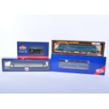 OO gauge railway locomotives, including Helgan class 128 DPU, Bachmann diesel shunter 31-361,