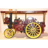 A well built model of a Showman's Traction engine, 2inch scale with wooden canopy,