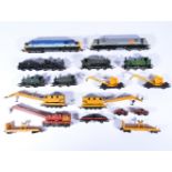 OO gauge railways engines and wagons, including Hornby Railfreight Distribution diesel engine,