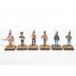 Napoleonic War cast metal figures, possibly by Charles Stadden or Hinton Hunt, hand painted,