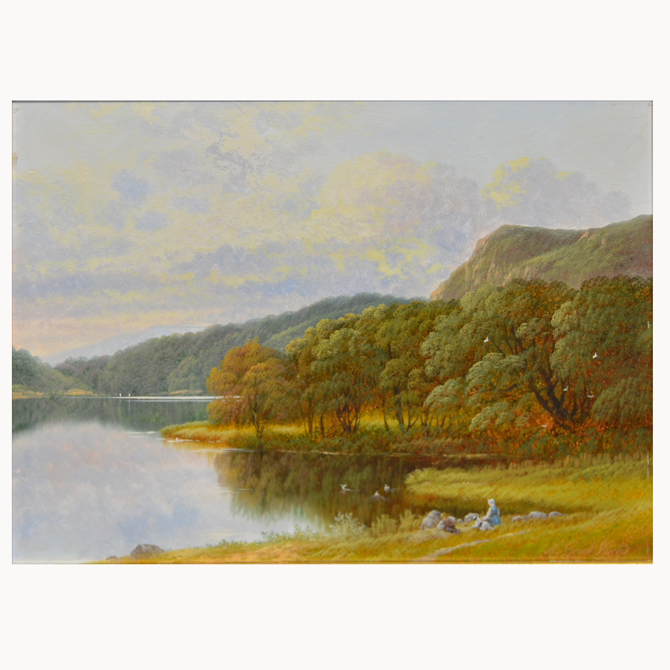 Andrew Grant Kurtis, Lakeland landscape, signed, oil on board, 30x 40cm.