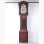 J. King, Loughborough, mahogany longcase clock, painted dial, eight-day movement, height 221cm.