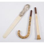 Silver handled ivory page turner,