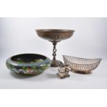 Chinese cloisonne bowl, floral decoration,