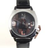 Hugo Boss - A Lady's/Gentleman's quartz wrist watch, circular black dial with quarter arabics,