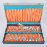 A matched six place part canteen of Fiddle pattern cutlery, including dessert spoons, London 1877,